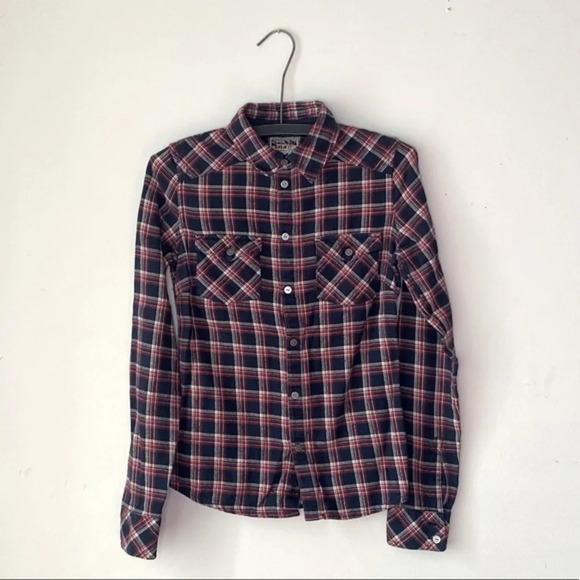 TNA | FLANNEL BUTTON UP  l XS #FML130026 - Picture 1 of 11